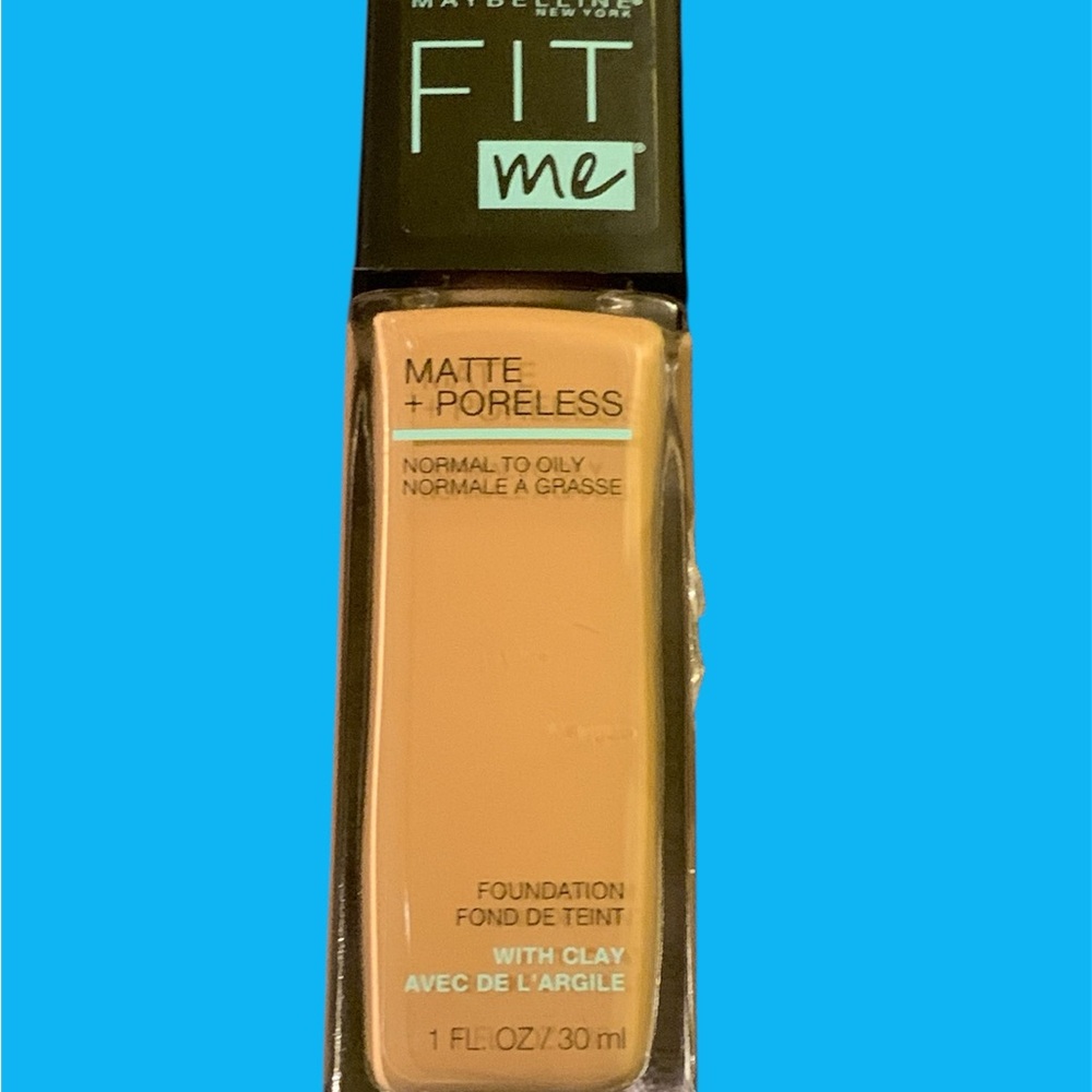 Maybelline FitMe Matte Poreless Foundation Makeup #322 Warm Honey